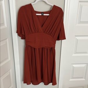 SHEIN Rust Red Mini Dress